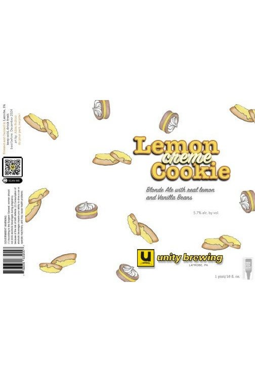 Unity Brewing - Lemon Creme Cookie - 24 Pack - 16oz Cans