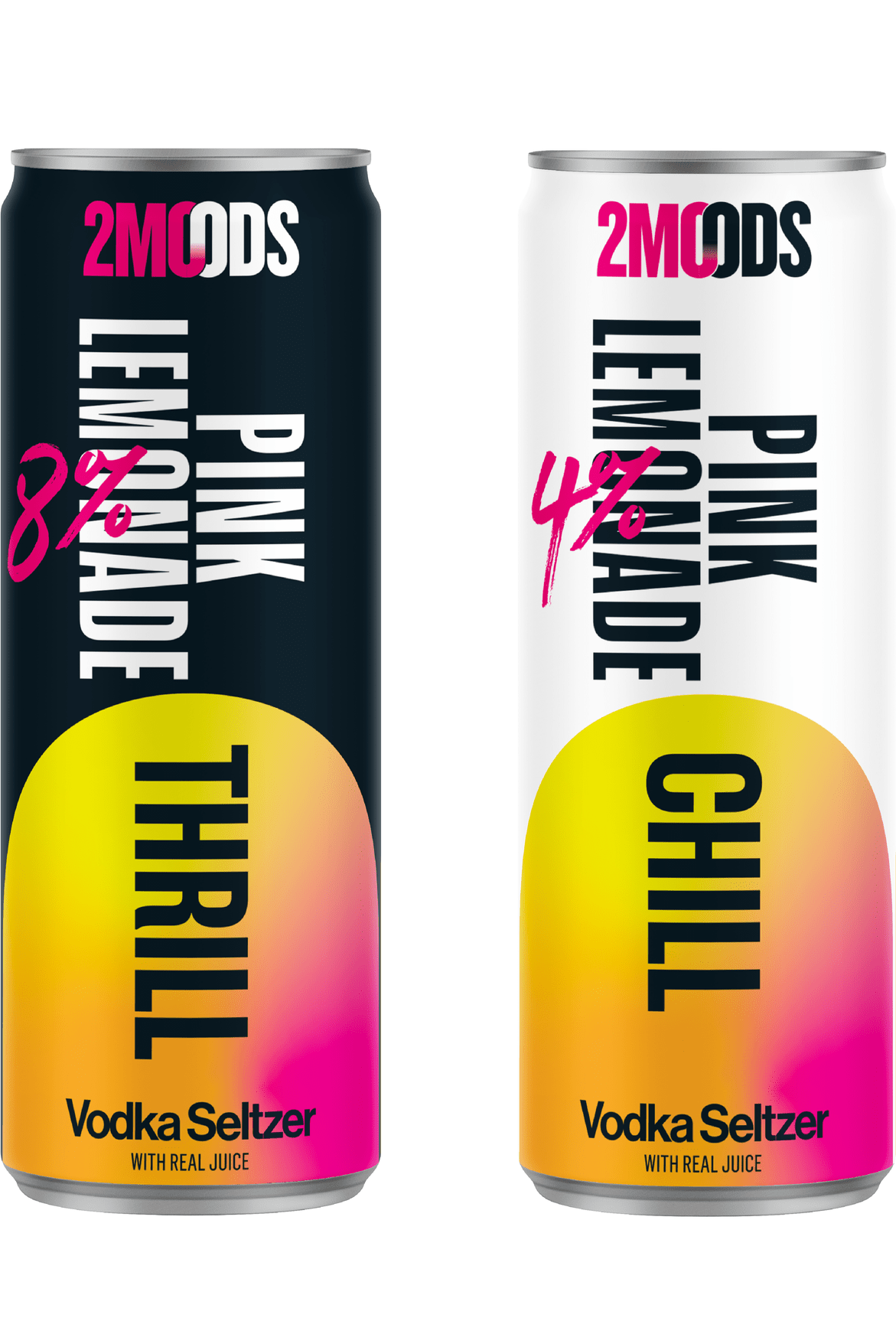 2Moods - Pink Lemonade Vodka Seltzer - Qty.6 4x355ml Cans