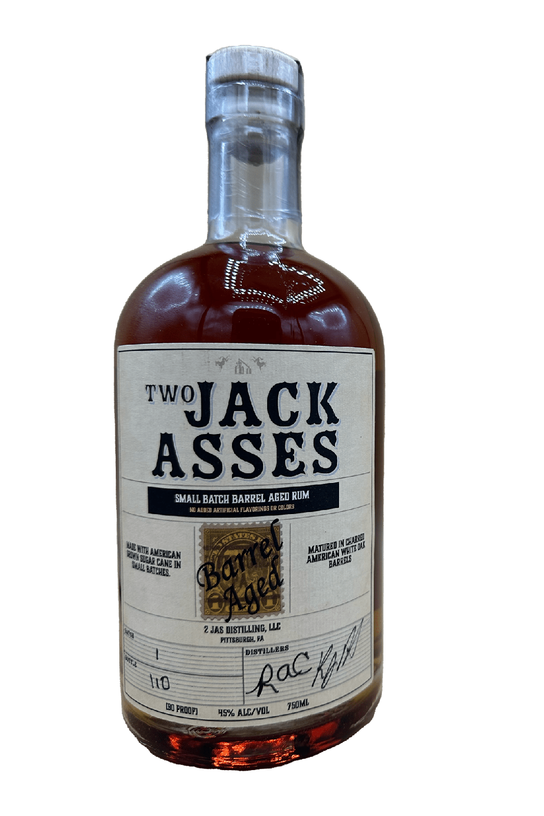 Two Jackasses - Barrel Aged Rum - 750ml